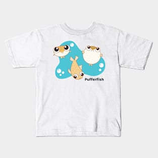 Cute baby pufferfish drawing Kids T-Shirt